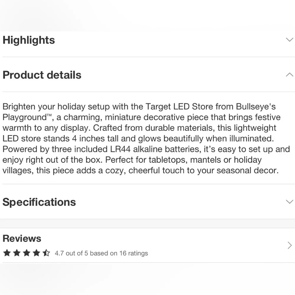 TARGET LED CHRISTMAS STORE